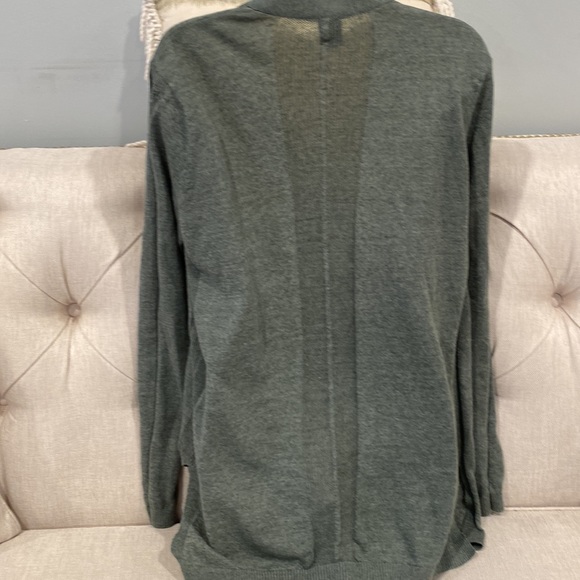 GAP long fine knit lots linen mix cardigan jacket with pockets green size M - Picture 3 of 16